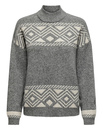 Only - OnlVictoria Pullover Strik - Medium Grey Melange